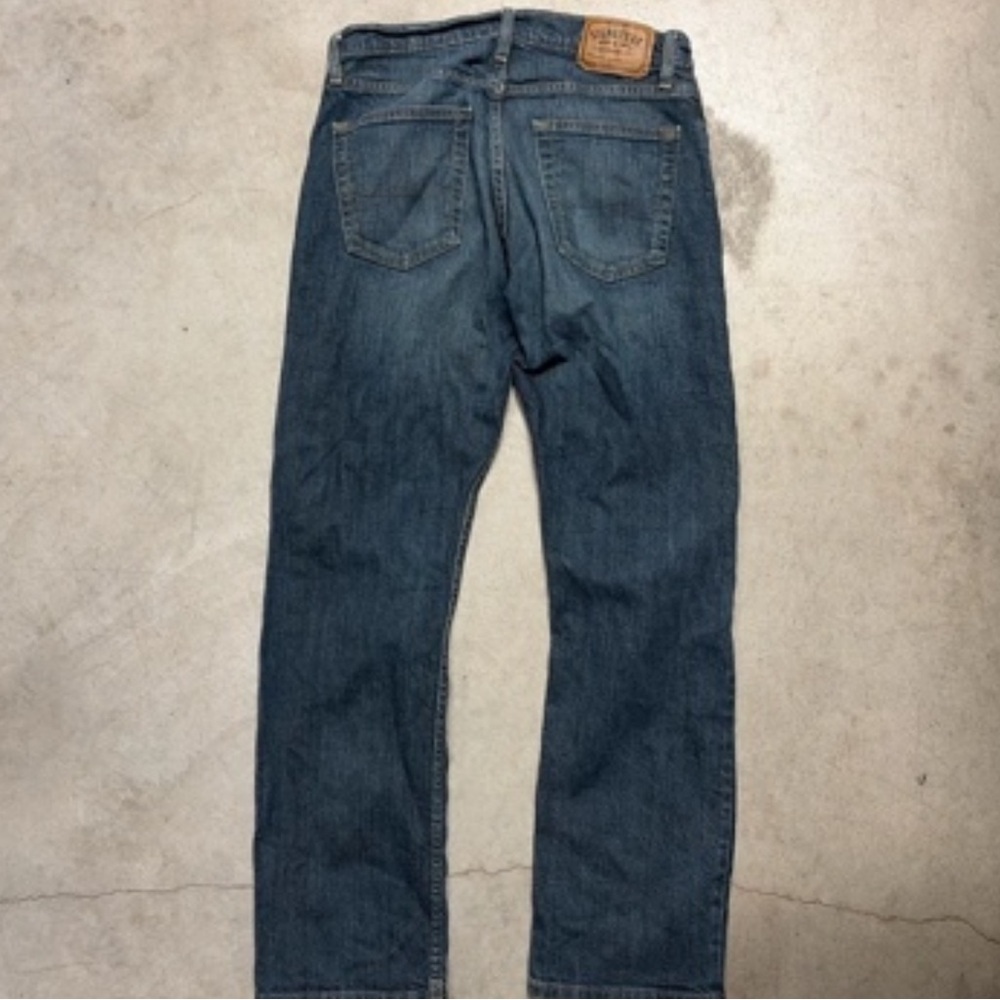 Classic Men's Blue Straight-Leg Jeans - Picture 2 of 2